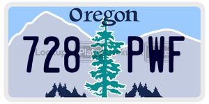 728PWF  license plate in OR