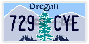 729CYE  license plate in OR