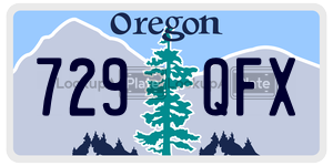 729QFX  license plate in OR