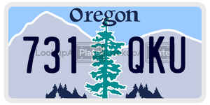 731QKU  license plate in OR