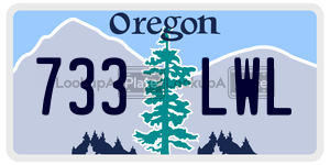 733LWL  license plate in OR