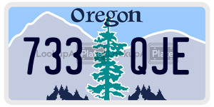 733QJE  license plate in OR