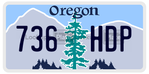 736HDP  license plate in OR