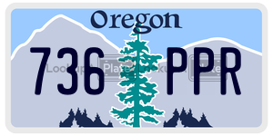 736PPR  license plate in OR