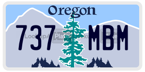 737MBM  license plate in OR