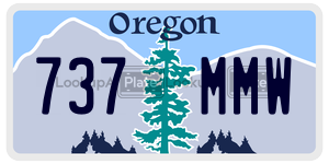 737MMW  license plate in OR