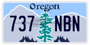 737NBN  license plate in OR