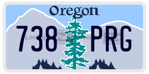 738PRG  license plate in OR