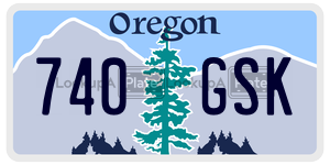 740GSK license plate in Oregon
