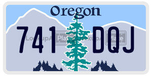 741DQJ license plate in Oregon