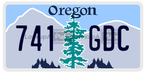 741GDC  license plate in OR