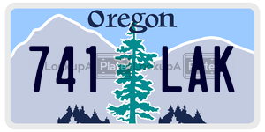 741LAK  license plate in OR