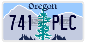 741PLC  license plate in OR