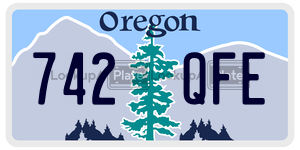 742QFE  license plate in OR