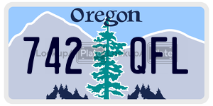 742QFL  license plate in OR
