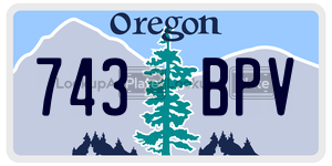 743BPV  license plate in OR