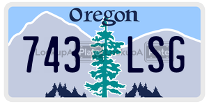 743LSG  license plate in OR