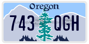 743QGH  license plate in OR