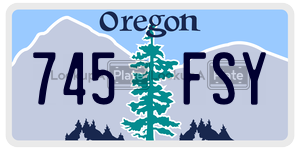 745FSY  license plate in OR