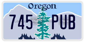 745PUB  license plate in OR