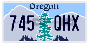 745QHX  license plate in OR