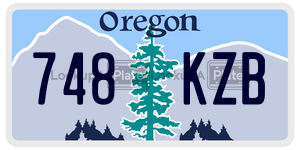 748KZB  license plate in OR