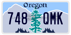 748QMK  license plate in OR