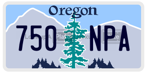 750NPA  license plate in OR