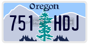 751HDJ  license plate in OR