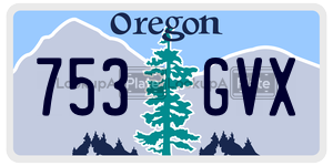 753GVX  license plate in OR