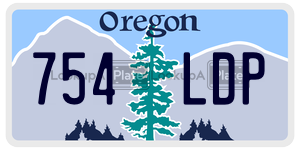 754LDP  license plate in OR