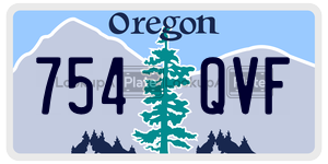 754QVF  license plate in OR