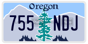 755NDJ license plate in Oregon