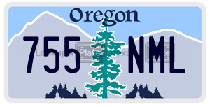755NML  license plate in OR