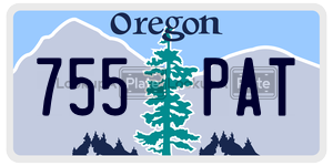755PAT  license plate in OR