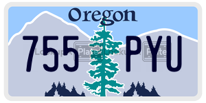 755PYU license plate in Oregon