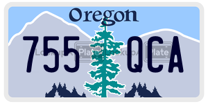 755QCA  license plate in OR