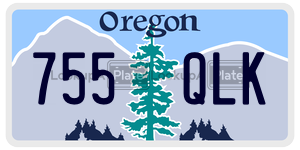 755QLK  license plate in OR
