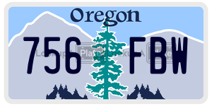 756FBW license plate in Oregon