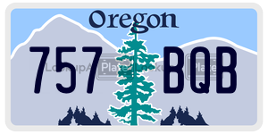 757BQB  license plate in OR