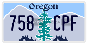 758CPF  license plate in OR