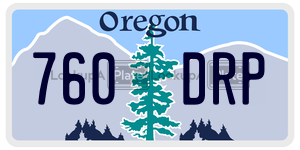 760DRP  license plate in OR