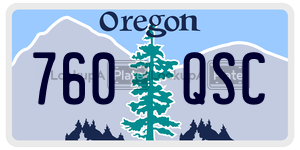 760QSC  license plate in OR
