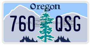 760QSG  license plate in OR