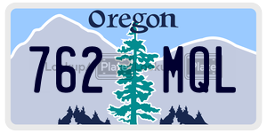 762MQL  license plate in OR
