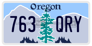 763QRY  license plate in OR