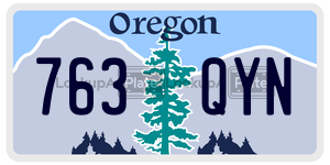 763QYN  license plate in OR