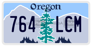 764LCM  license plate in OR