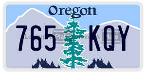 765KQY  license plate in OR