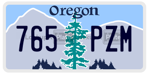 765PZM  license plate in OR